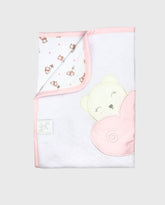 Cobija Doble Faz Bordado Rosa Surtido El Bebé Feliz